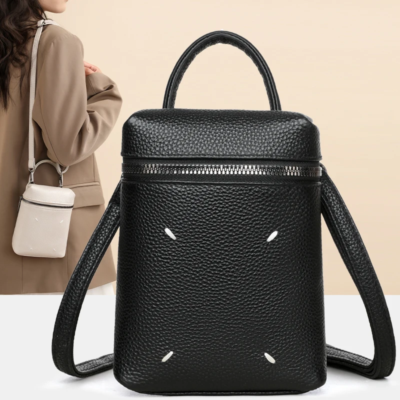 

Fashionable and Minimalist Leather Small Shoulder Bag Women Handbag Luxury Designer Women's Messenger Bags Mobile Bag and Wallet