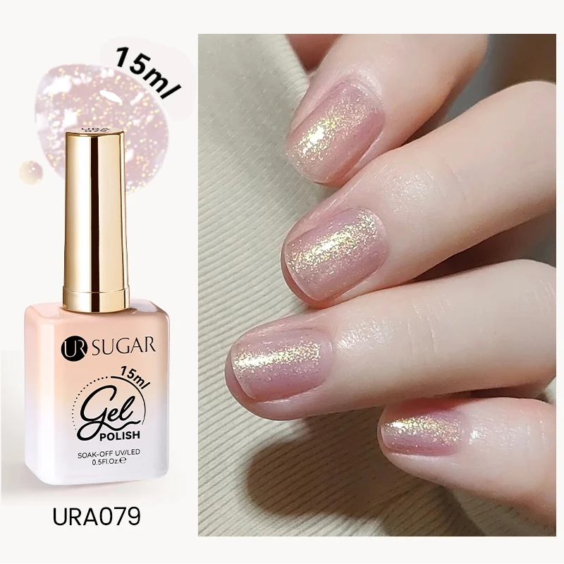 UR SUGAR 15ml 80 Colori Glitter Gel Smalto per unghie Forniture per unghie Vernis Semi permanente Nail Art Manicure Soak Off Gel UV LED
