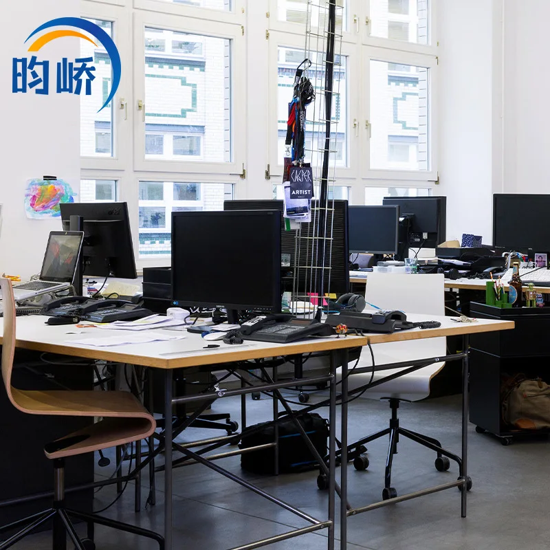 أثاث المكاتب مكاتب مستطيلة من الفولاذ المقاوم للصدأ مصنوعة من الخشب الصلب مكتب كمبيوتر مكتبي لغرفة الاجتماعات طاولة دراسة الكتابة