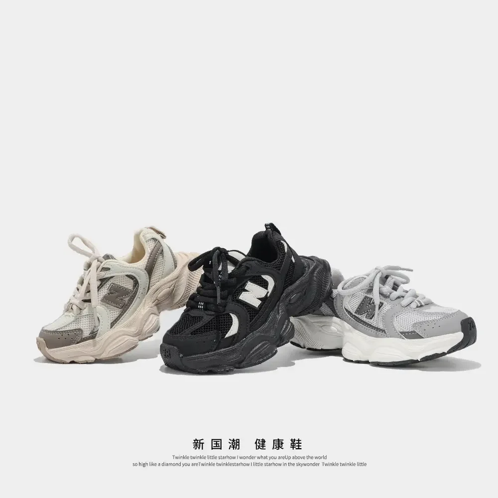 

Children's Light Sports Running Shoes 2025 Spring and Autumn New Mesh Breathable Joker Leisure Trend Sports Shoes Zapatos Mujer