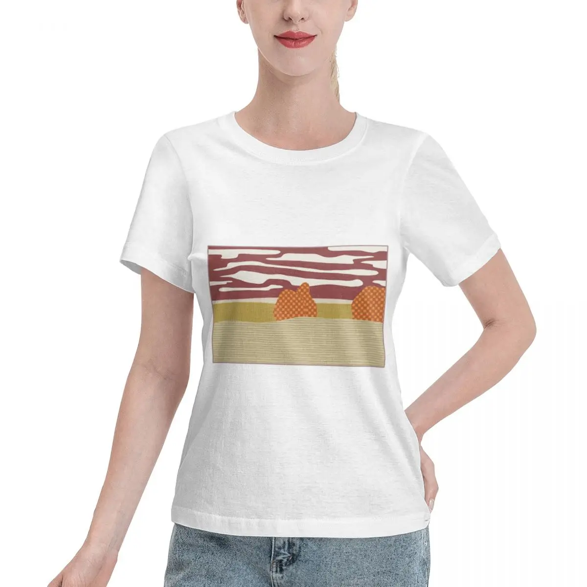 Limited Offer Landscape 40 Women's T-shirt Breathable Wear Basic Tops For Women