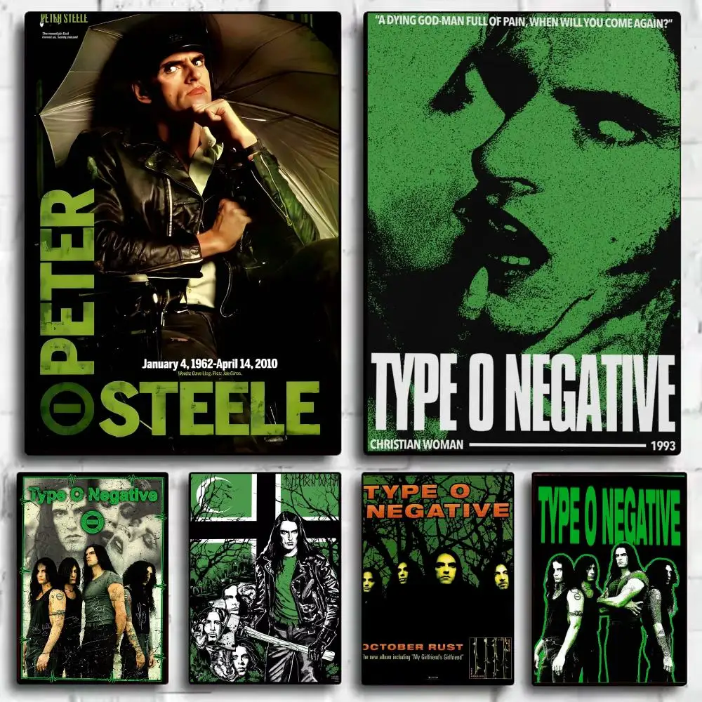 Rock Band T-Type O N-Negative Poster Decorative Wall Art Stickers Mural Photo Print for Home Living Room Hallway Decor