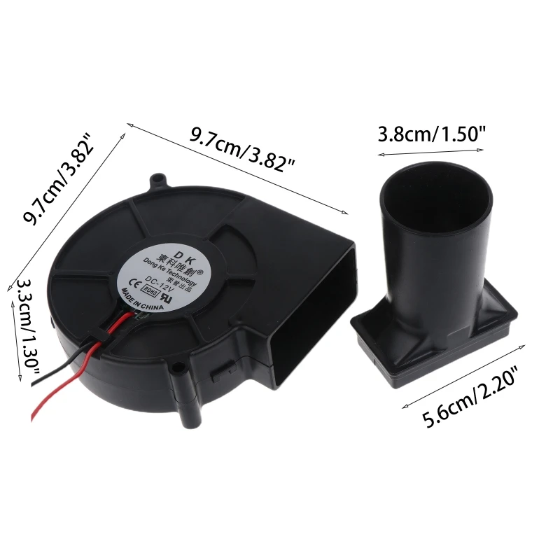 DC 12V 2A Air Turbo Blower 5600R/Min per barbecue Picnic Camping Fire Cooking Blower