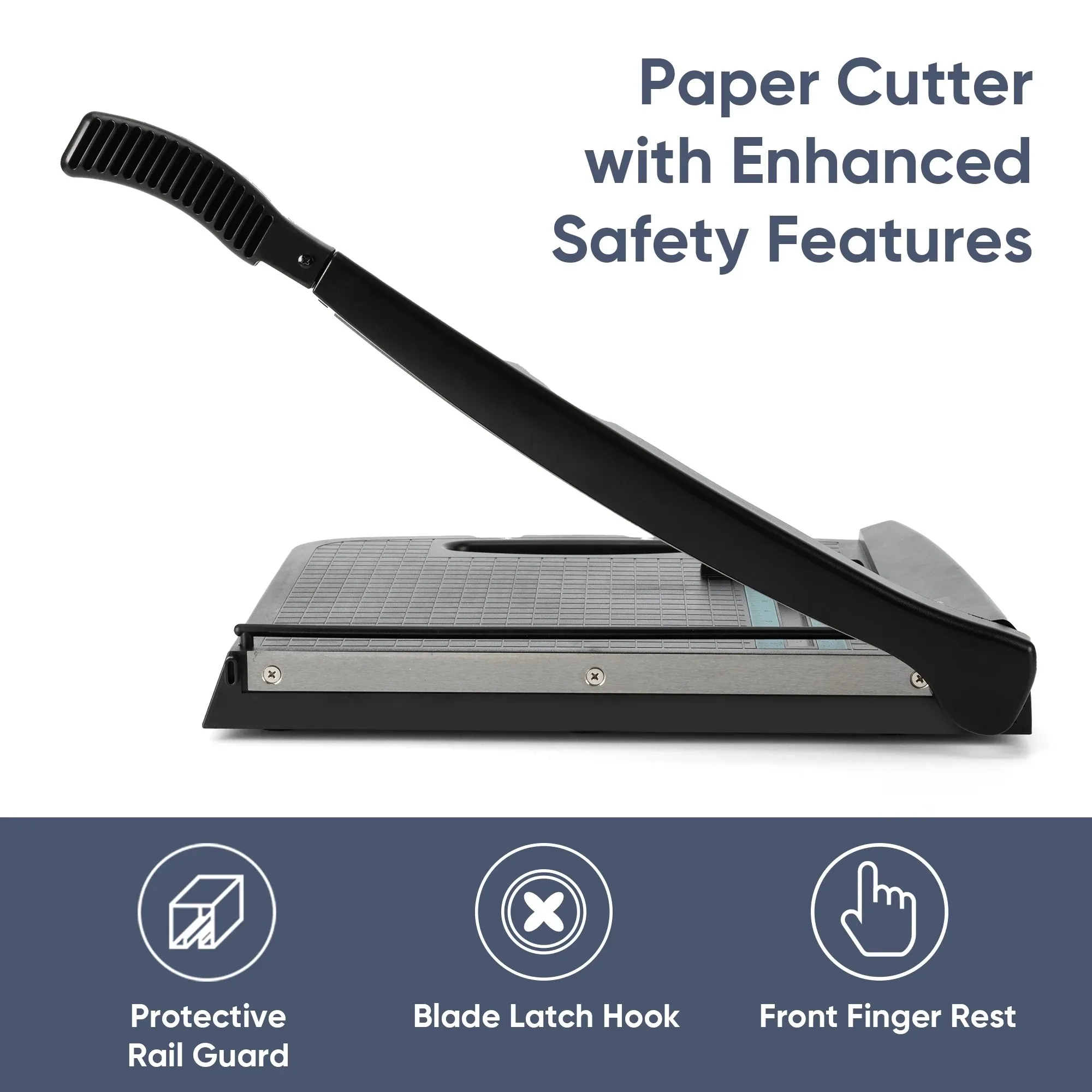 Deli 12-Inch Guillotine Paper Cutter, Heavy Duty Trimmer for Paper, Photos & Crafts, 12-Sheet Capacity