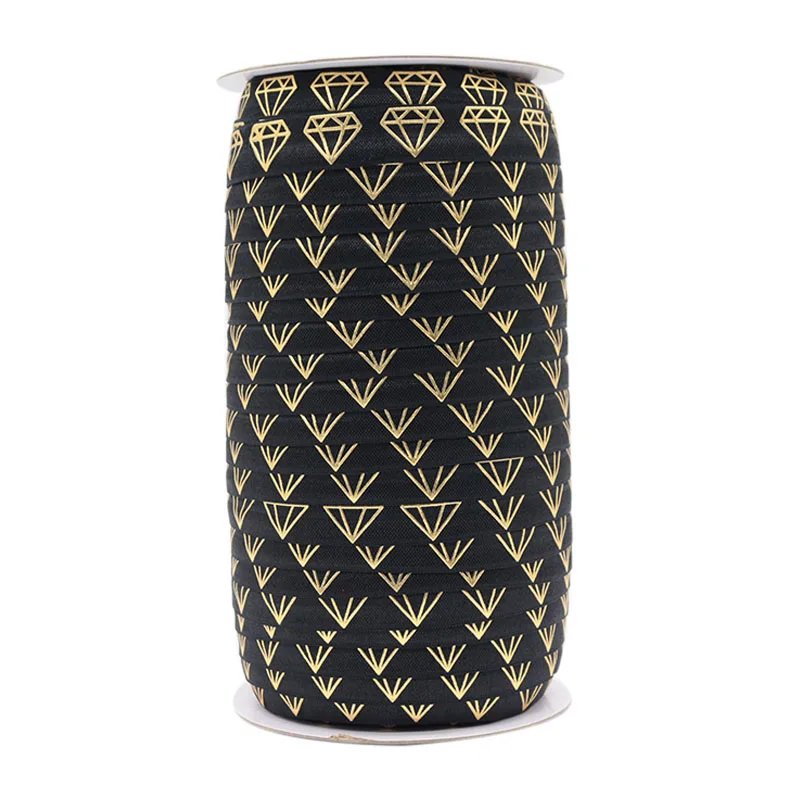 

10 50 100 Yard 5/8'' 15mm Diamond Shiny FOE Fold Over Elastic Spandex Satin Band Hair Tie Headband Dress Sewing Lace Trim