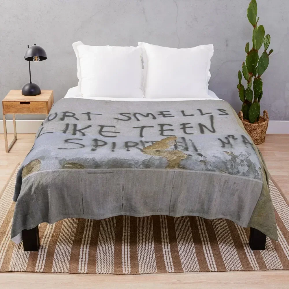 Kurt Smells Like Teen Spirit Throw Blanket Stylish Warm Blanket for Living Room Bedroom