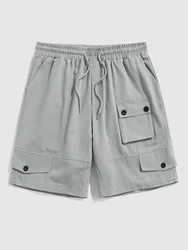 Zaful Kordel zug Cargo-Shorts mit mehreren Taschen