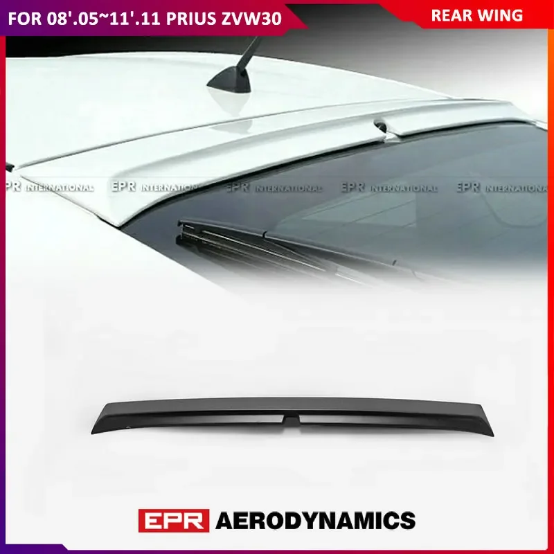 For Toyota 08'.05~11'.11 Prius ZVW30 RR-GT TMK Style FRP Fiber Glass Roof Spoiler Carbon Fiber Glossy Rear Wing Lip Body Kit