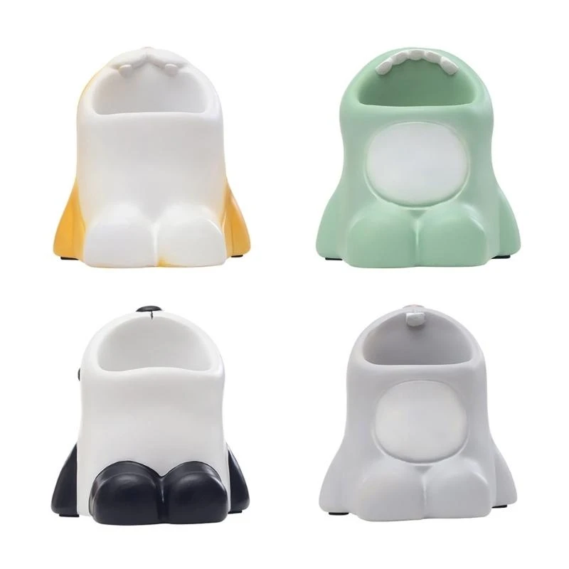 

DXAB Cartoon Animal Pencil Holders Cats Pen Holders Rabbits Brush Container Desktop Holders Desk Accessories for Student