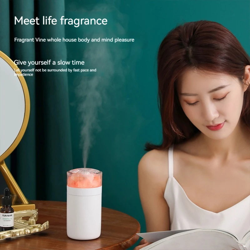 منتج جديد مرطب هواء من حجر الملح الإبداعي لسطح المكتب والمنزل USB للسيارة مرطب رذاذ صامت