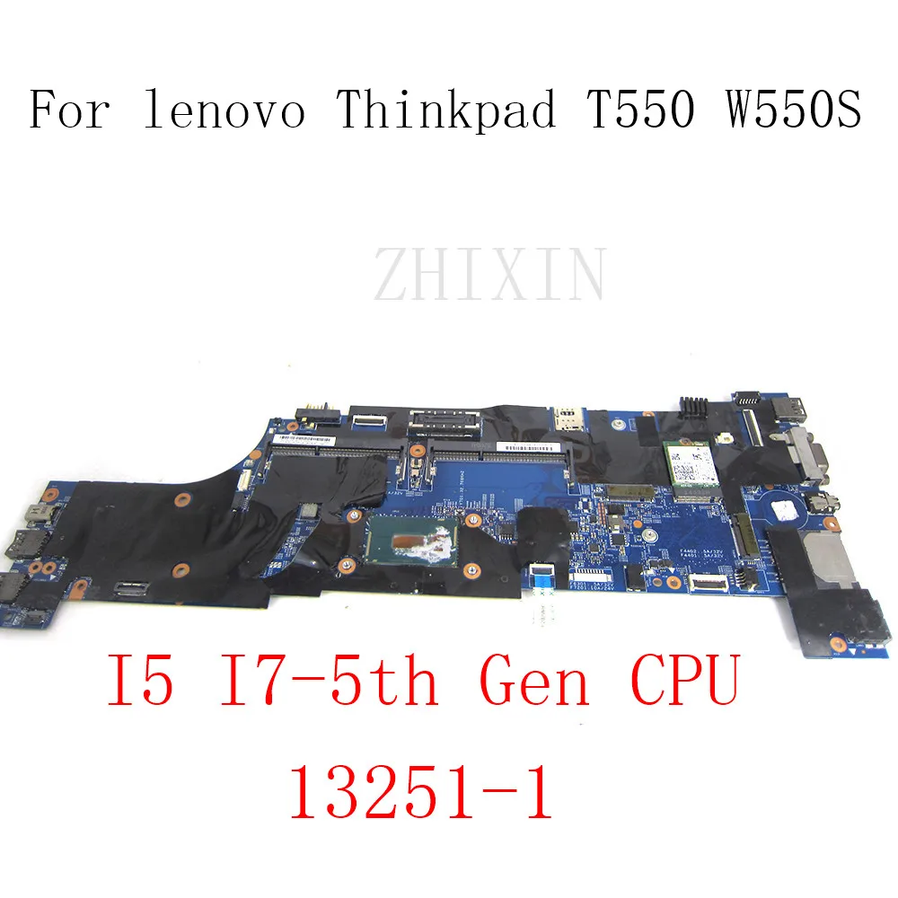 

For Lenovo Thinkpad T550 W550S Laptop motherboard with I5 I7 5th Gen CPU 13251-1 48.4AO12.011 48.4AO14.011 full Tes