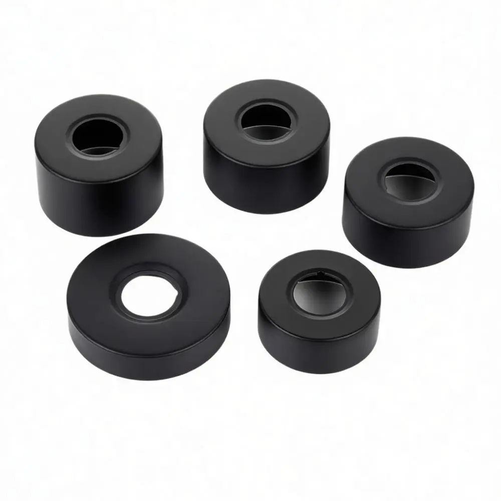Modern Black Decorative Cover For Bathroom Faucet Pipe Wall Escutcheon Stainless Steel Hole Lid Concealer Plumbing Trim