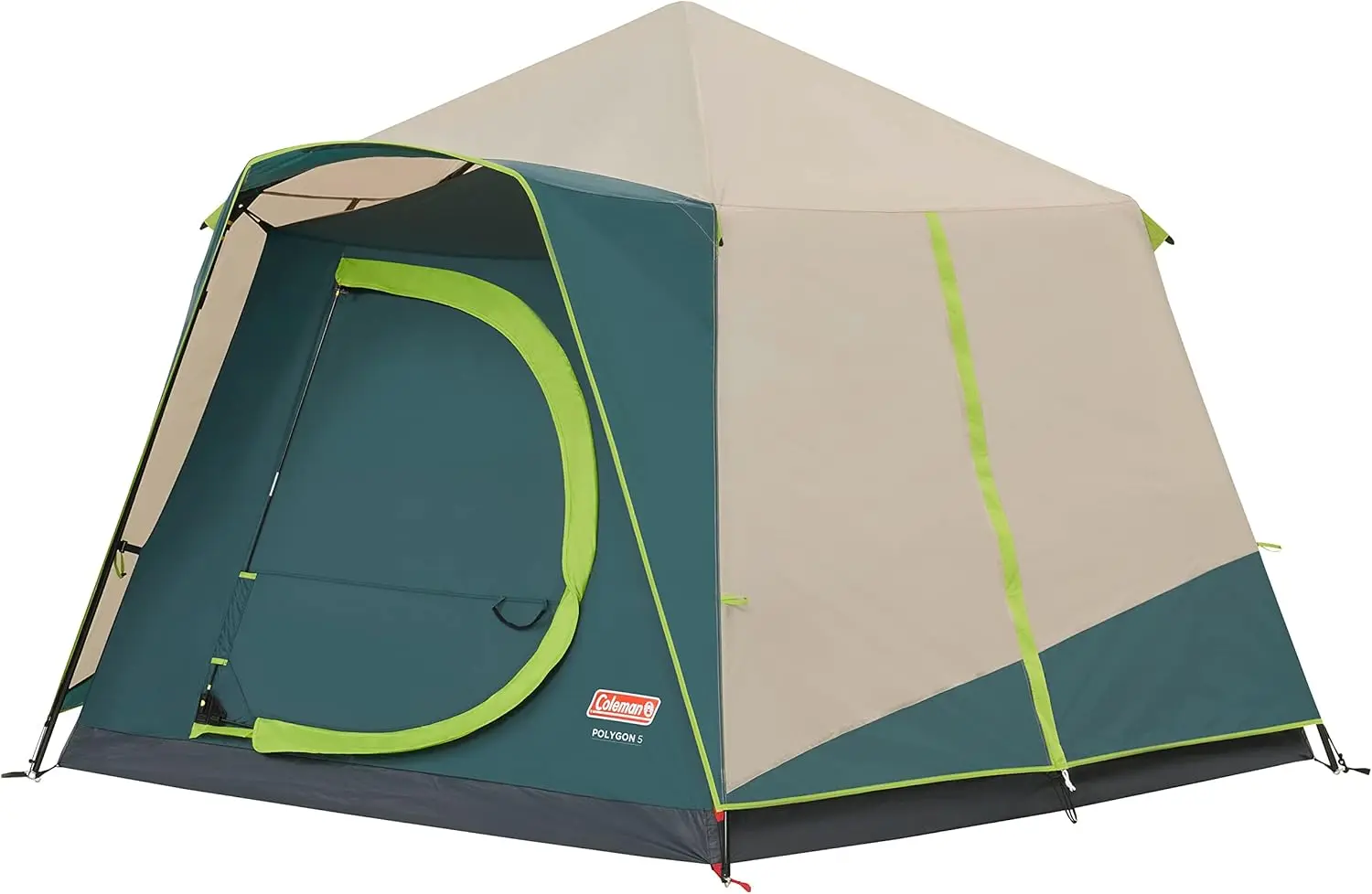 

Coleman Polygon 5， Large 5-person tent, 360 ° view, sturdy steel pole structure, 100% waterproof camping tent.