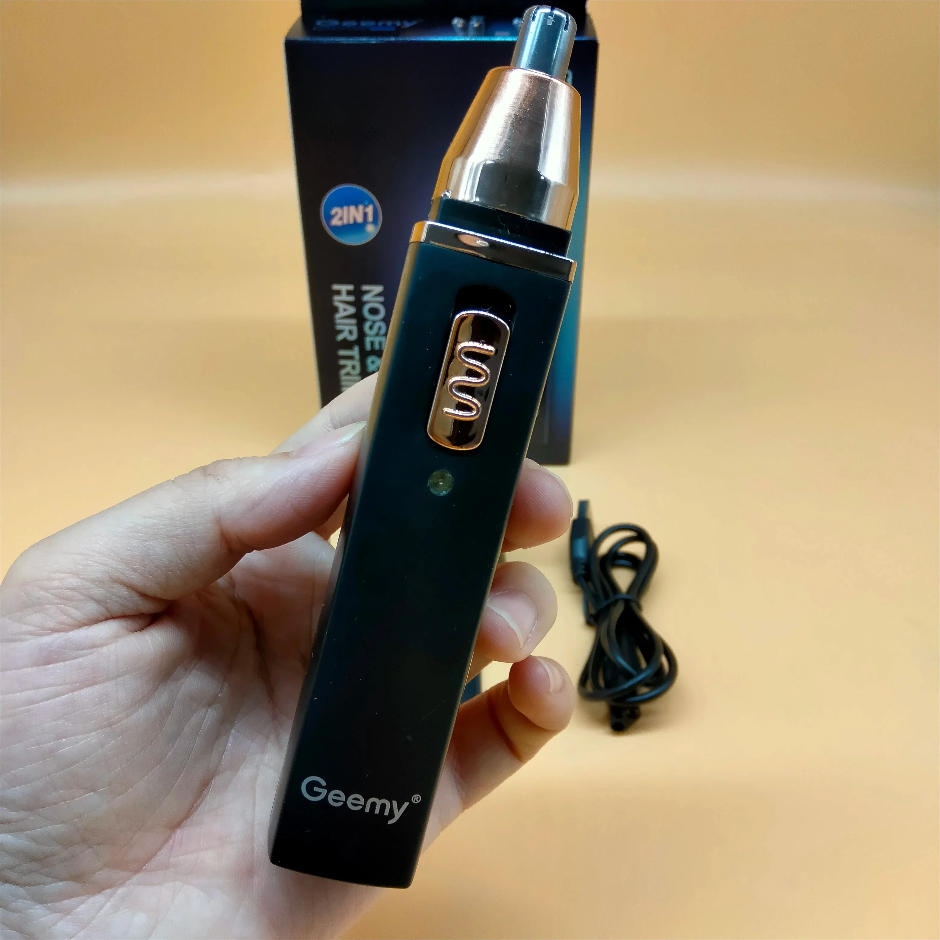 

Geemy GM-3138 Оптовая продажа 2-в-1 триммер для волос электробритва женский триммер женский черный триммер для волос в ушах и носу