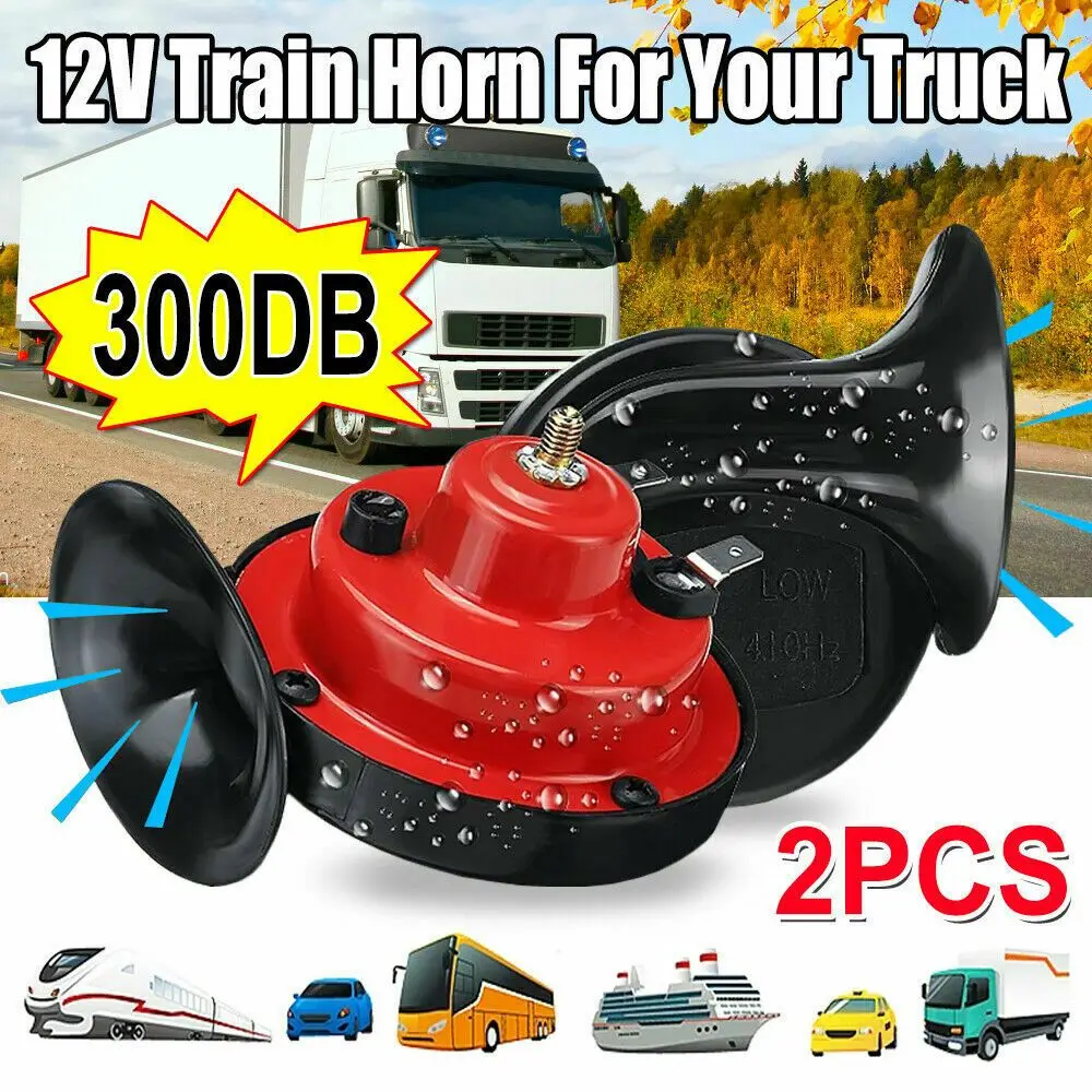 

1/2pcs 300DB Air Snail Car Horn 12V Truck Lorry SUV RV Train Truck Boat Loud Camper Universal