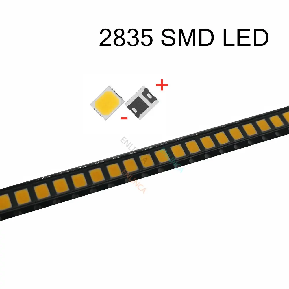 

100pcs Original 2835 3528 12V 3V 6V 9V 18V 36V 1W White/Warm White SMD LED Beads LED Chip DC12V for All Kinds of LED Light