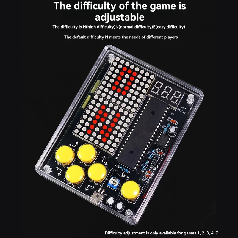 

DIY Pixel Game Kit With Voice Mini Pixel Game Console Electronics DIY Kit Soldering Project Practice Solder Learning Set C