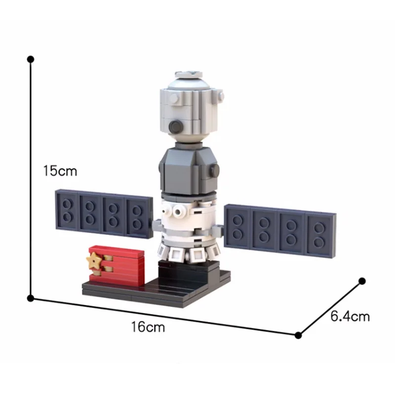 1:82 Space Exploration Craft MOC Blocks, Detailed Aerospace Model, Building Bricks for Adult Collection & Home Decor