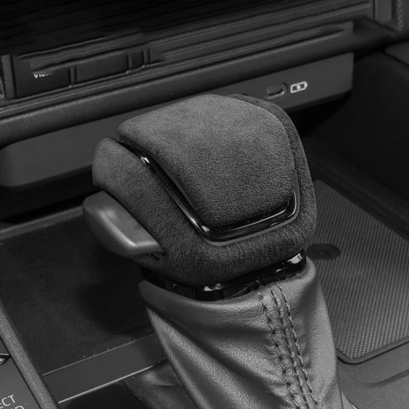 

Suede Car Gear Shift Knob Cover Interior Accessories Auto Trim For Toyota Land Cruiser Prado Vellfire