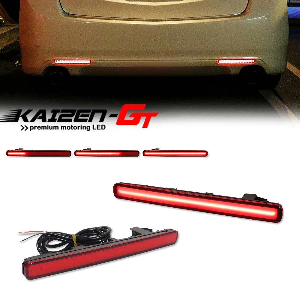 

Red LED Car Rear Bumper Reflector Lights For Acura TSX 2009-2014 Tail/Brake Light Rear Fog Light Sequential Turn Signal Light