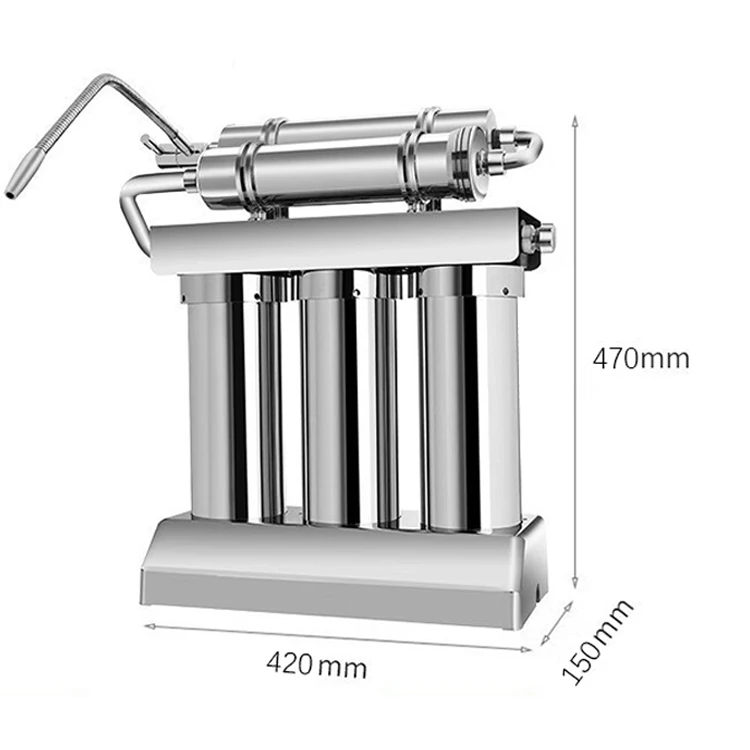 

5-ступенчатая фильтрация из нержавеющей стали, домашний очиститель воды, простое и эффективное оборудование для очистки воды