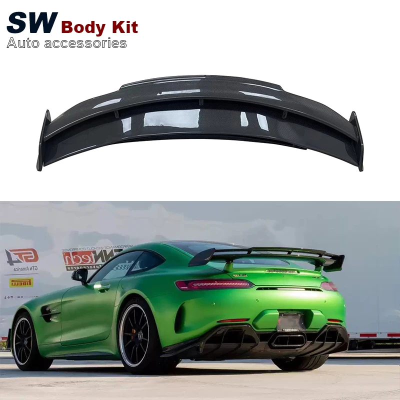 

Carbon Fiber Renn Tech Style Spoiler For Mercedes-Benz AMG GT GTC GTR GTS Upgrade Aerodynamics Kit Trunk Spoiler Flaps Rear Wing