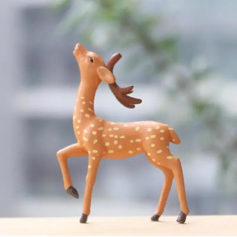 Miniature Deer Realistic Elk Figurine Woodland Animal Figurines Desktop Model Collection Party Favors Educational Learning Toys