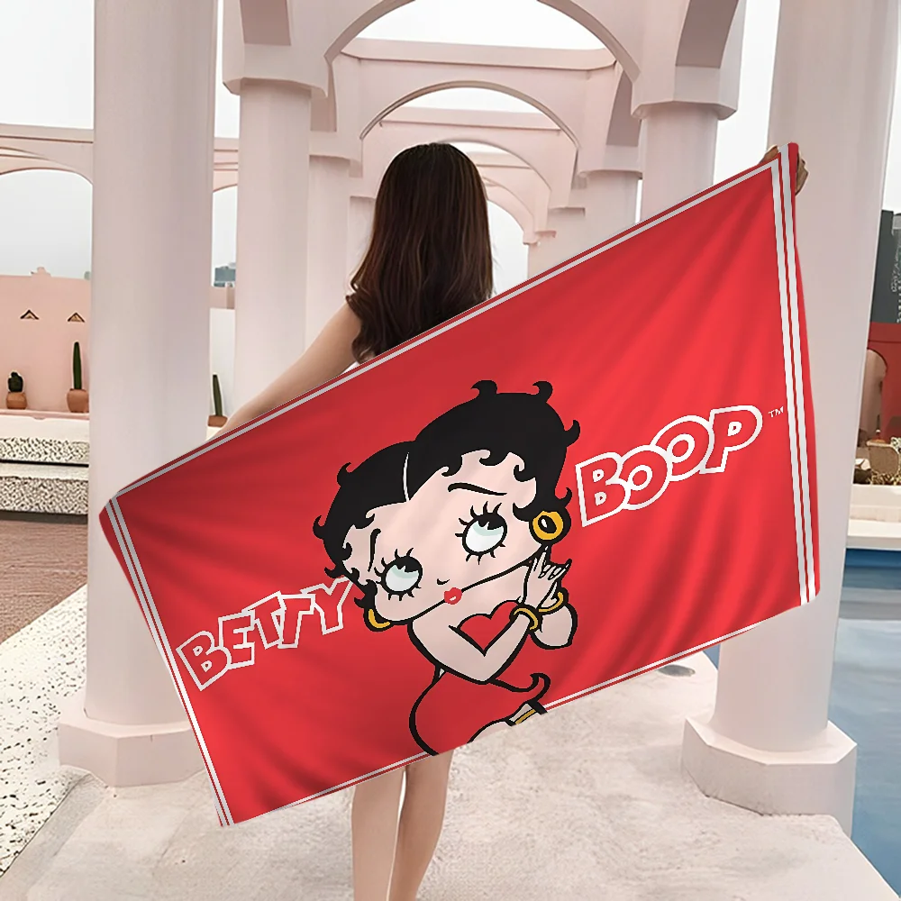 B-Bettys Boops Anime Microfiber Printed Beach Towel Mountain Climbing Yoga Beach Swimming Running Absorbent Soft Towel