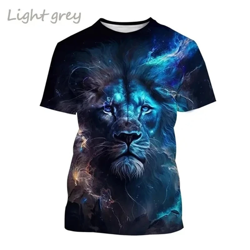 

Novelty Pattern Lion Shirt 3D Printed T-shirt Men Women Breathable Short Sleeve Comfy Clothes Streetwear Baggy Tshirt Tees Top