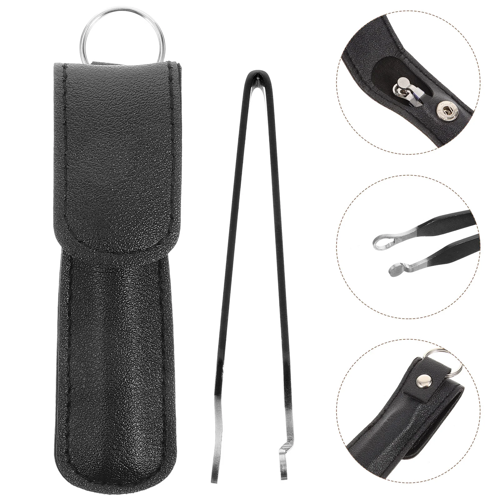 

1 Set Portable Nose Hair Trimmer Round Clipper Ear Hair Grooming Tool with Case