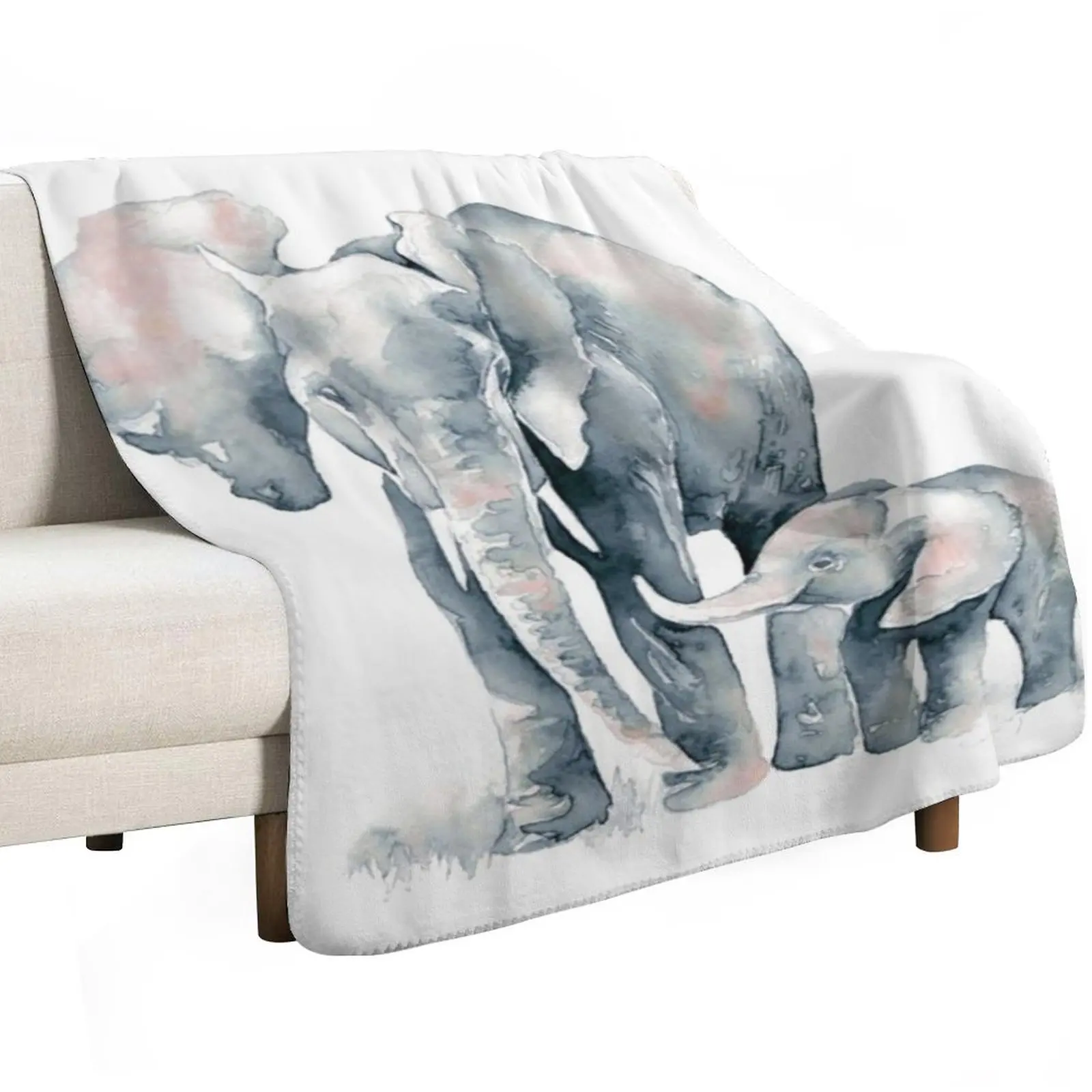 Mother and Baby Elephant Throw Blanket christmas gifts Hair Beautifuls Luxury Throw Nap Blankets For Bed Blankets