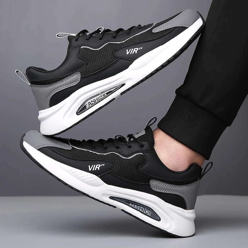 Men's Casual Sneakers Four Season Soft Sole Non-slip Outdoor Racing Running Shoes Fashion Students Breathable Speed Sports Shoes