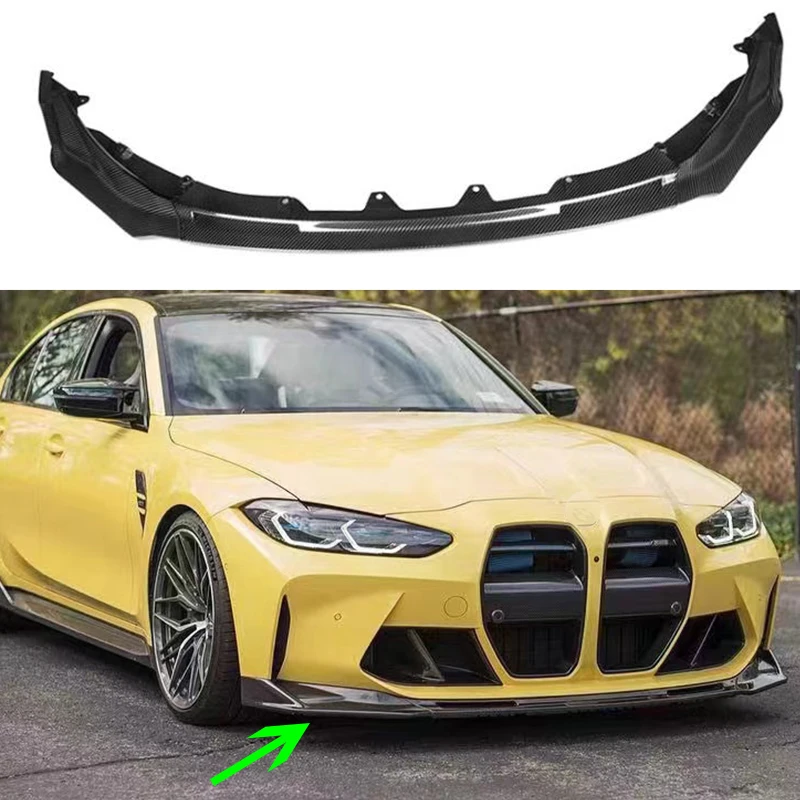 

For BMW 3 Series 4 Series G80 G82 G83 M3 M4 Carbon Fiber Front Lip Body Kit Spoiler Bumper Splitter 2021 2022 Car Accessories