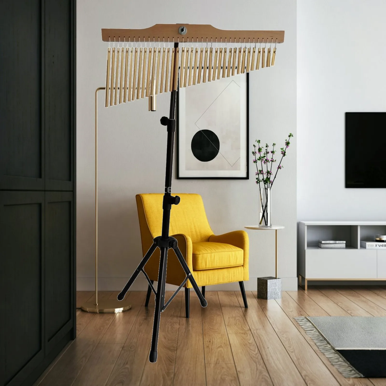 

36 Bar Chimes Ensemble with Height-Adjustable Stand for Music Enthusiasts