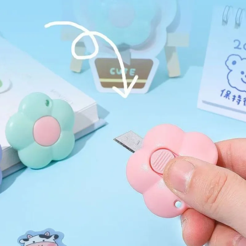 Cute Cat Paw Cloud Utility Knife MINI Pocket Sized Craft Wrapping Box Paper Envelope Cutter Letter Opener Student Art Supplies