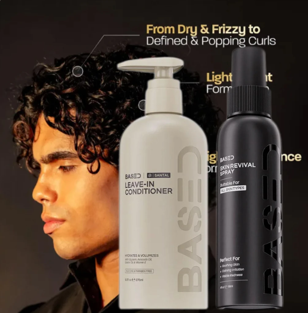 BASED Bodyworks Skin Revival Smooth Face Spray Brand Santal Leave-In Conditioner Controlling Frizz Nourish Strengthen Hair Care
