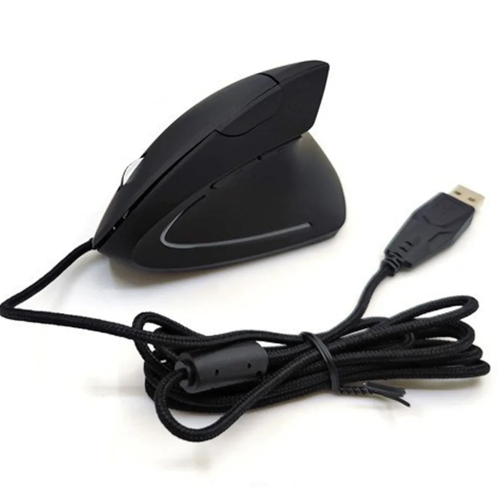Moda 2.4g mouse vertical luminoso silencioso vertical com fio mouse botões mudo computador portátil ratos escritório