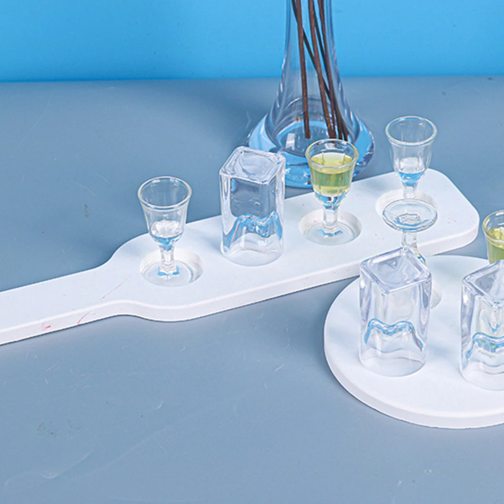 

2pcs Crystal Epoxy Mold Square White Silica Gel Thickened Resin Tray Shot Glass Serving Silicone Jewelry Craft