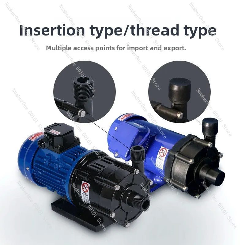 Small Magnetic Pump PP Plastic Acid and Alkali Corrosion High Temperature