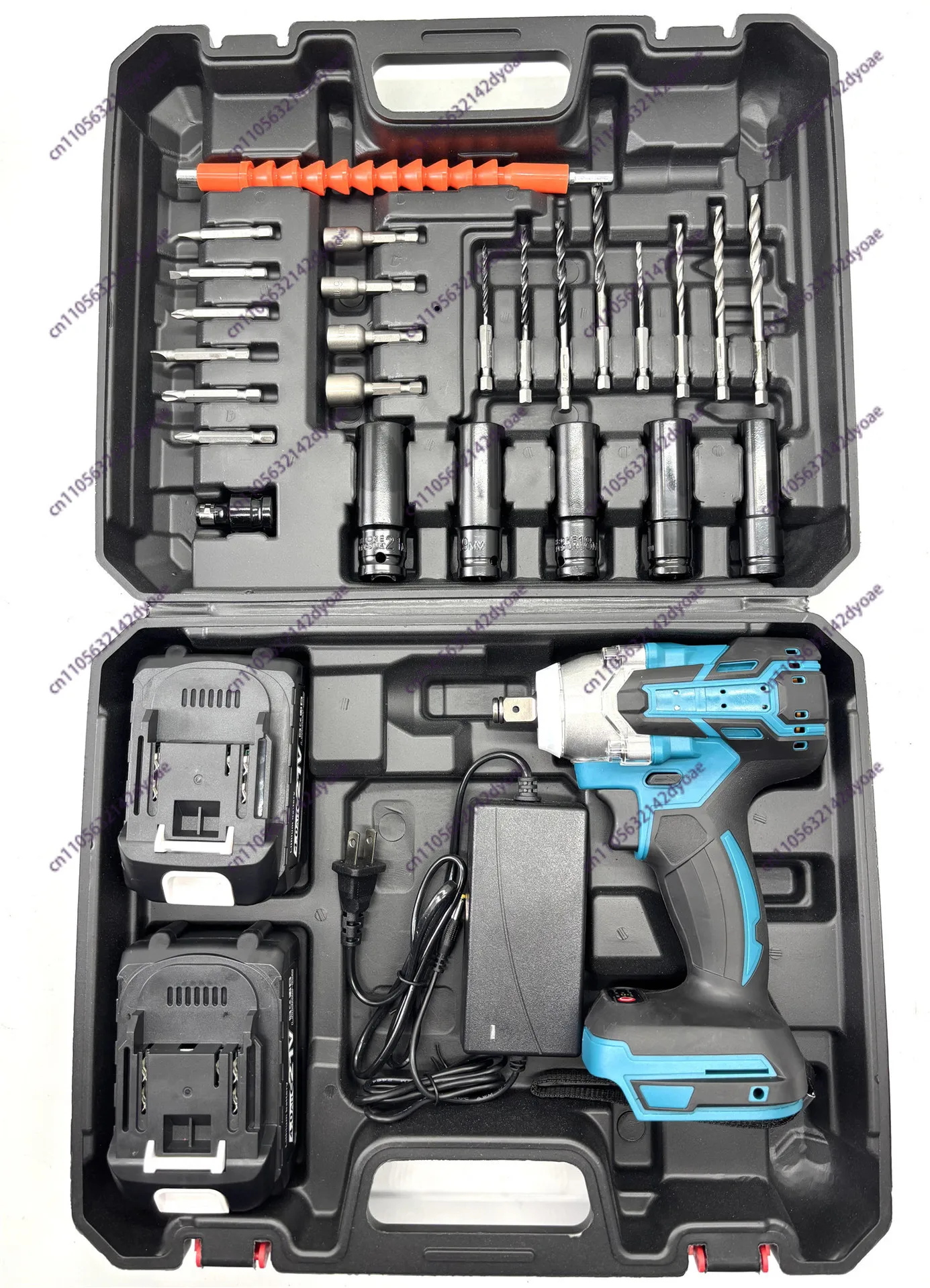 Electric wrench lithium Applicable to electric charging wrench screwdriver woodworking impact shelving auto repair portable tool