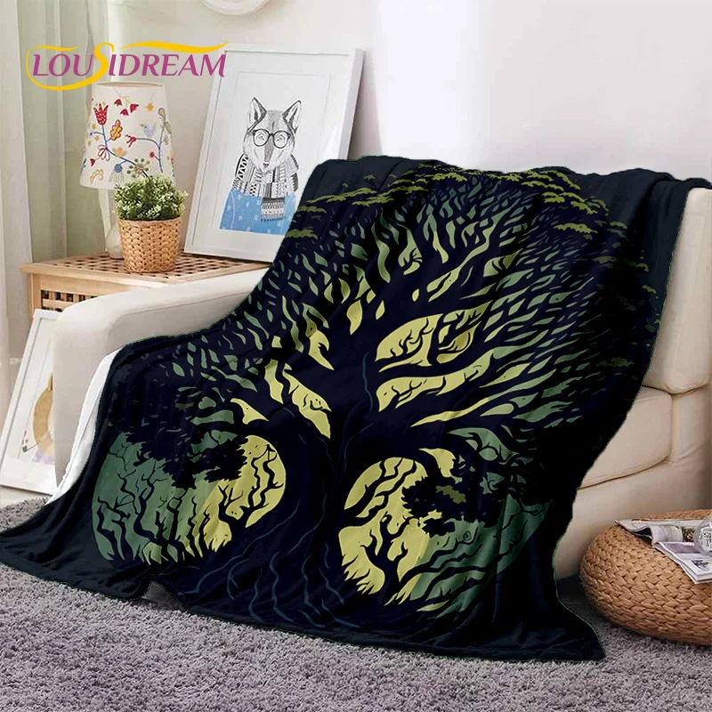 Tree of Life Nature Viking Yggdrasil Norse Soft Flannel Blankets,Throw Blanket Comfortable Blanket for Picnic Beds Home Bedroom