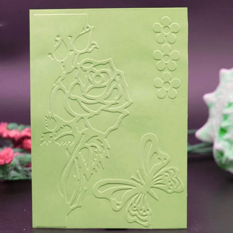 Embossing Folders For Card Making Supplies Binder Scrapbooking Template Craft Flower Butterfly Plastic Scrapbook Stencils 2024