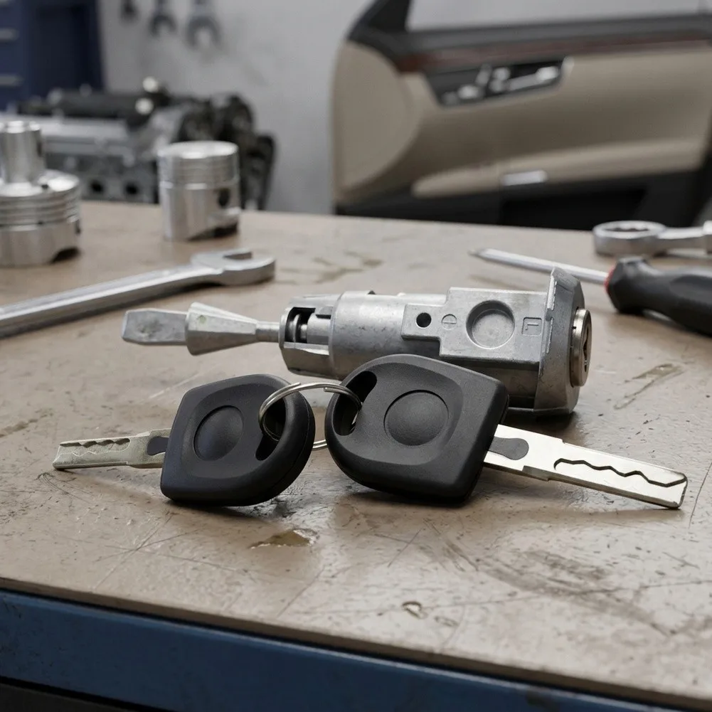 For AMAROK and For PHAETON Door Lock Cylinder Replacement with 2 Keys 2H0837167A 10783716BT Factory Spec Dimensions