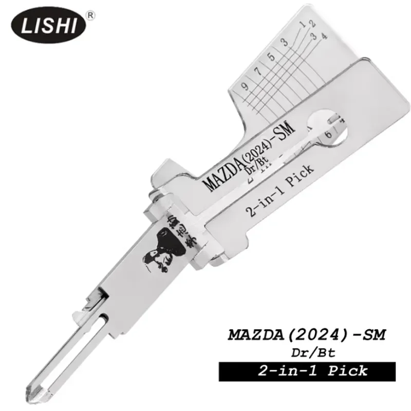 Lishi 2-in-1 Lock Pick Lishi Mazda2024-SM for 2024+ 2-In-1 Pick Decoder 10 Cut Door