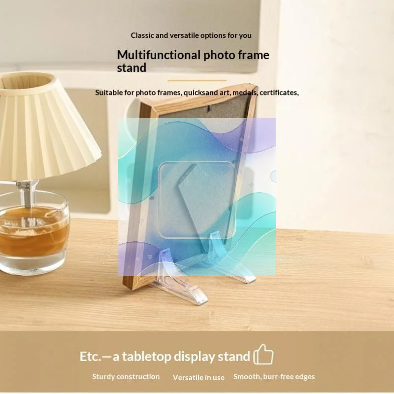 2Pcs Multi-Functional Plastic Display Stand Tabletop Holder for Photo Frame Picture Phone Certificate Home School