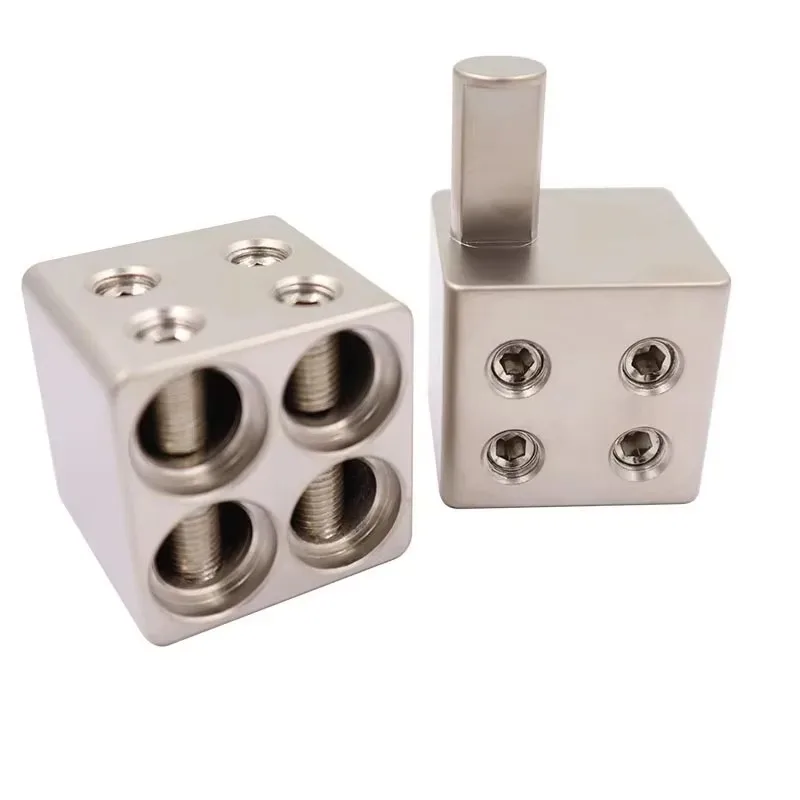 Tiy 1pair Car Audio Amplifier Dual 1/0 Gauge To 1/0 Gauge Amp Input Reducers Splitter Wire Power Supply Terminal Discharge