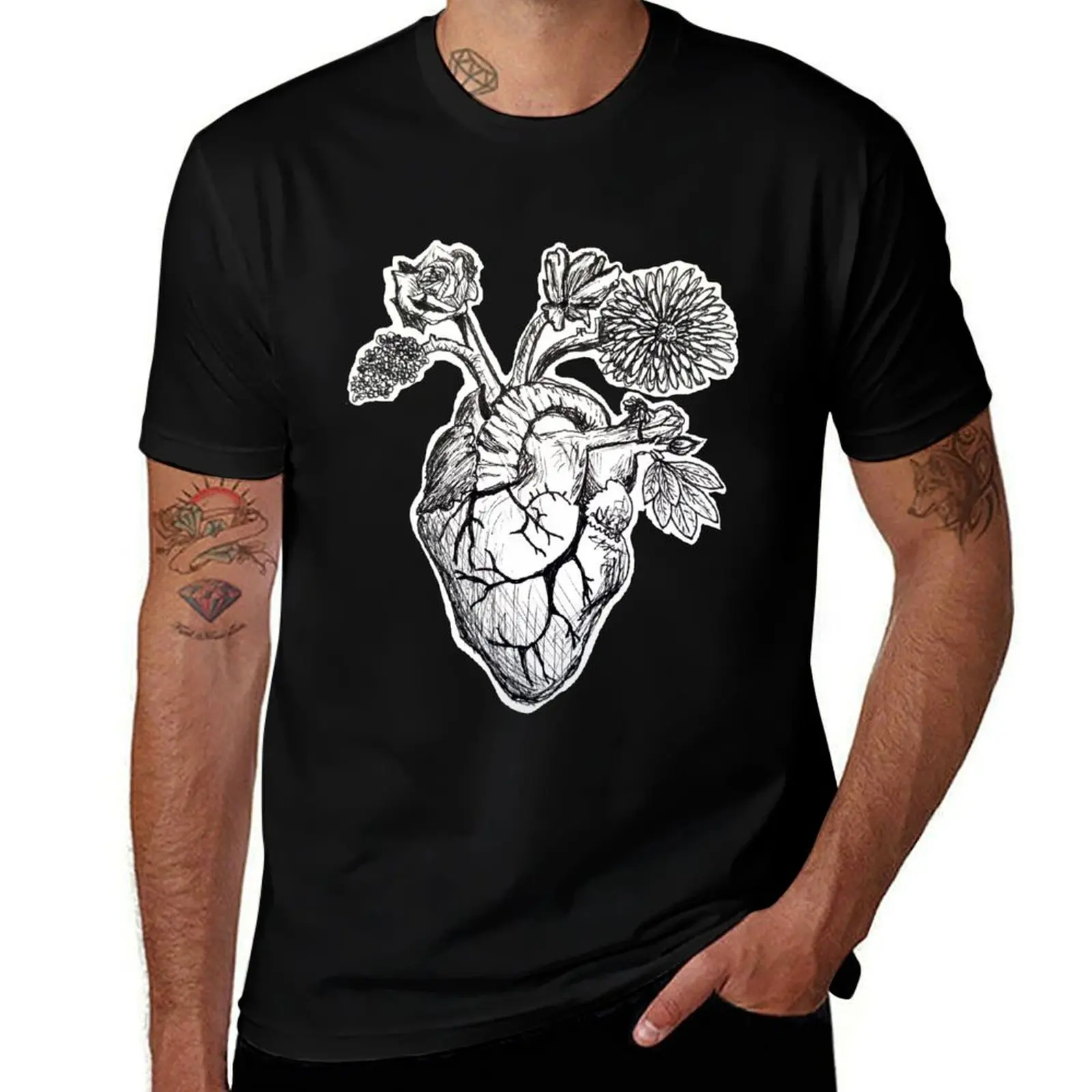 Anatomically correct heart, but make it art T-Shirt Athletic Fit Sports Short Sleeve Top T-Shirt