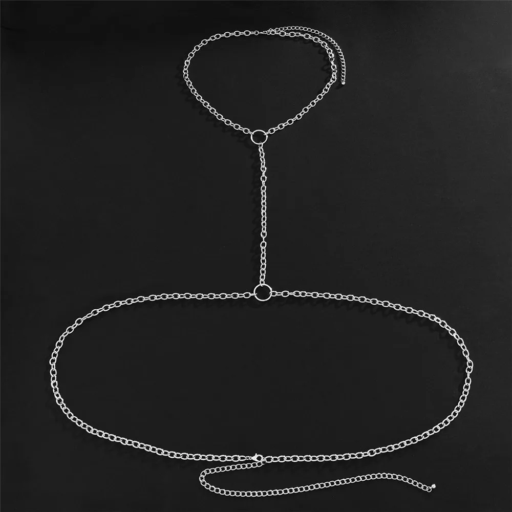 Cosysail Punk Simple Metal Body Chain for Men 2023 Fashion Waist Belly Chain Summer Beach/Party Nightclub Body Jewelry Gifts