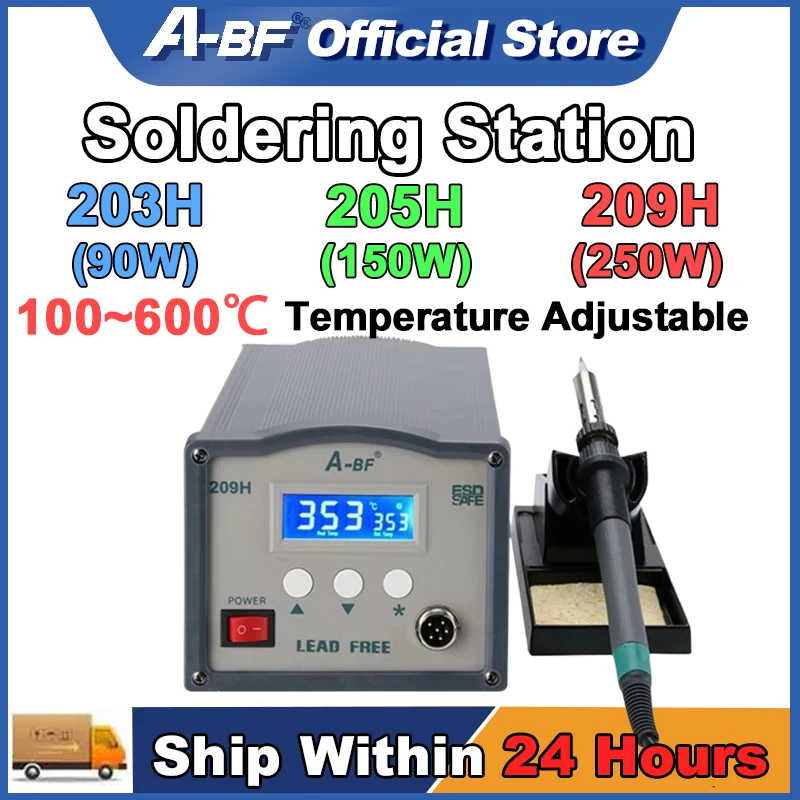 A-BF لحام محطة 203 H 90 W 205 H 150 W عالية التردد لحام محطة 220 V 230 V لحام خالي من الرصاص سبيكة لحام محطة