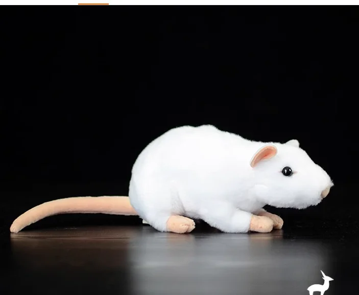 Gray, white mouse plush toy mouse doll simulation animal For Children Birthday Gift